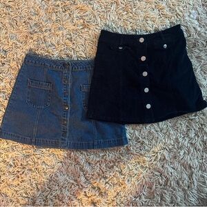 Navy BDG and Denim Forever21 skirt bundle